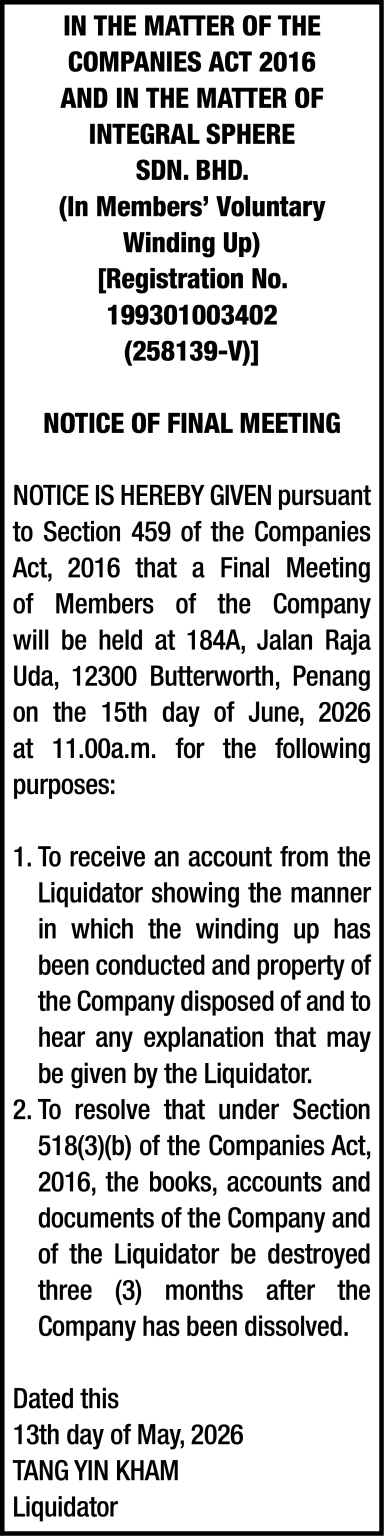 WLP CORPORATE ADVISORY SDN BHD Cover