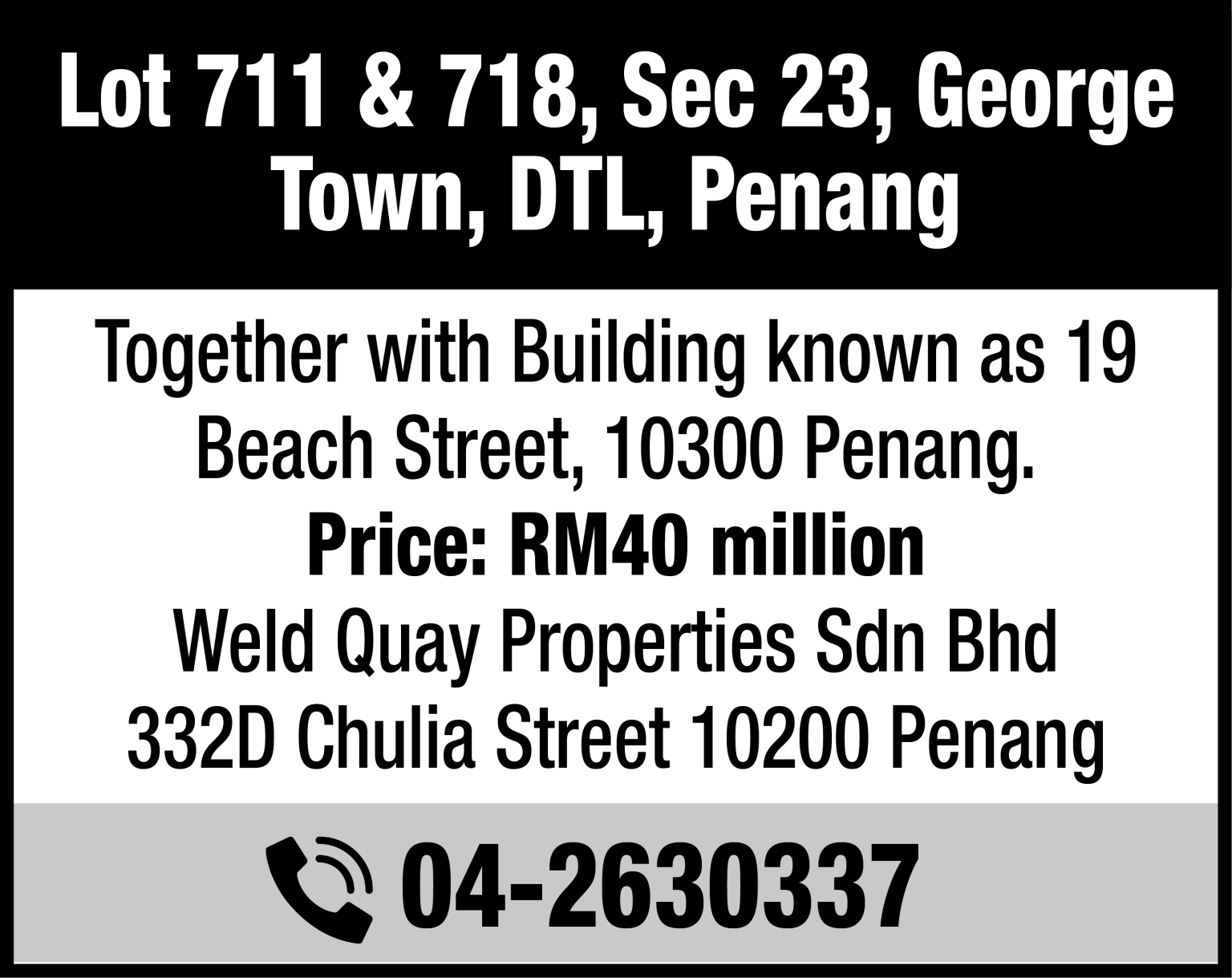 WELD QUAY PROPERTIES SDN BHD